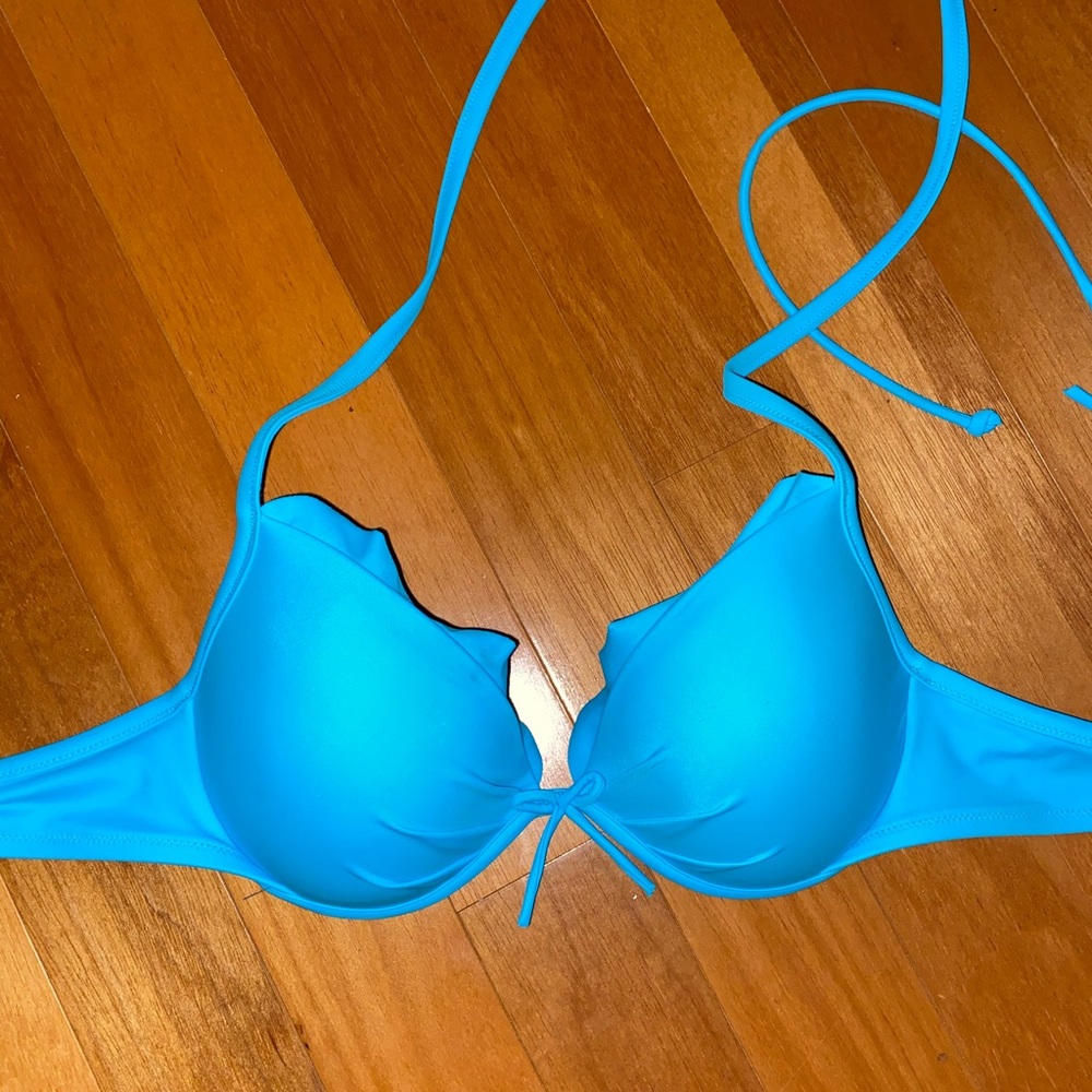 Push Up turquoise bikini top